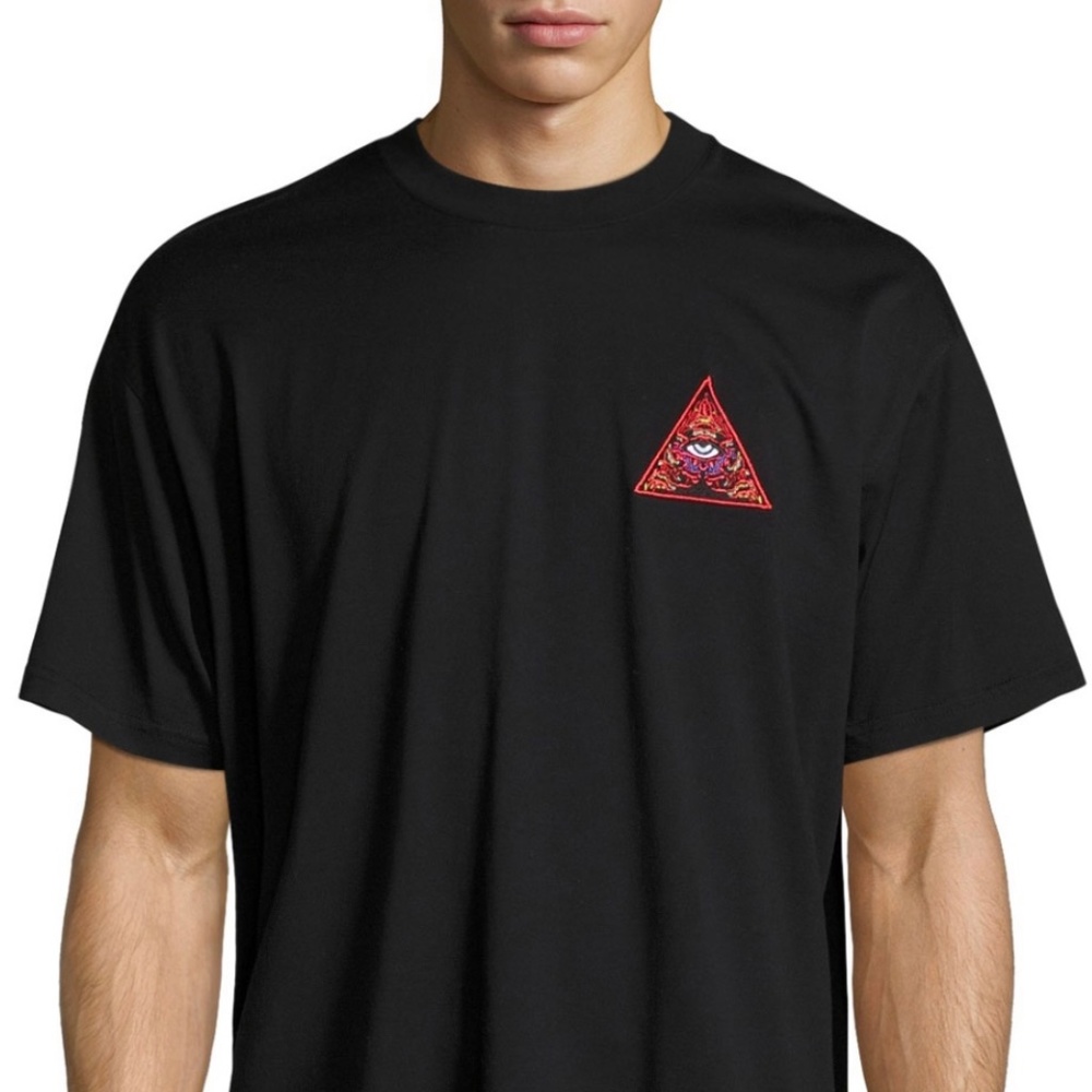 GIVENCHY PARIS “Realize Real Eyes” embroidered appliquéd tee NWOT